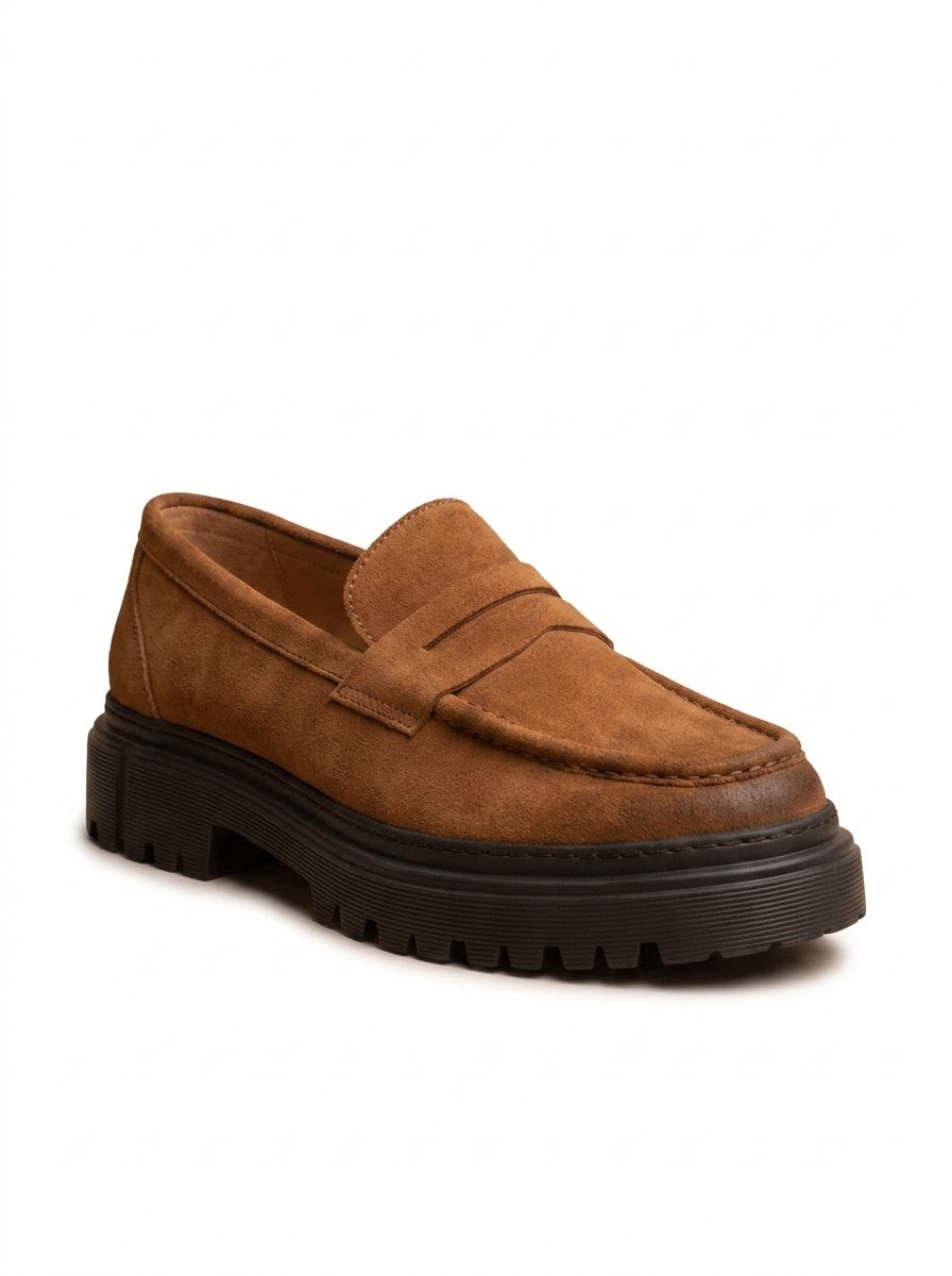 The Amalfi Nocciola Suede Chunky Loafer