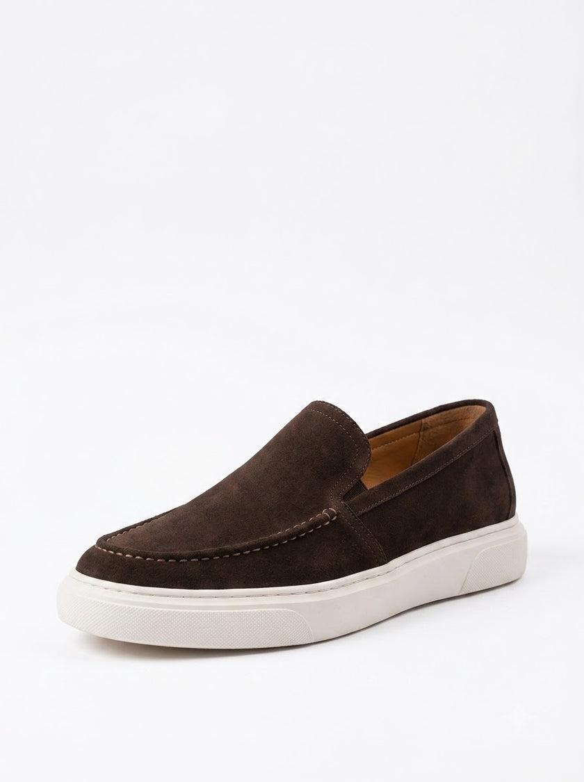 The Portofino Cioccolato Suede Slip-On