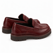 The Valenor Handcrafted Burgundy Leather Brogue Detailing, Refined Moc-Toe Silhouette & Polished Heritage Finish Penny Loafers