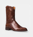 The Varese Cow boy Boots - Handcrafted Brown Croco-Textured Leather Western Boots for Men