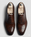 The Siena Oxfords Lace ups - Handcrafted Blue Leather Wingtip Oxfords for Men