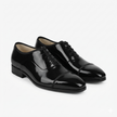 The Livorno Noir Handcrafted Signature Cap-Toe High-Gloss Patent Leather Oxfords for Men