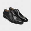 The Noir Regent Handcrafted Crocodile Embossed Leather Oxfords for Men