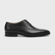 The Noir Regent Handcrafted Crocodile Embossed Leather Oxfords for Men