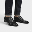 The Noir Regent Handcrafted Crocodile Embossed Leather Oxfords for Men