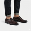 The Verona Royale Croc Embossed Leather Lace Up Oxfords with Sculpted Silhouette and Refined Italian Inspired Finish for Men