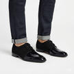 The Milano Prestige Black Leather Oxfords with Refined Brogue Perforations, Elegant Lace Up Styling and Classic Leather Sole for Men