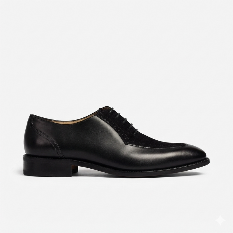 Milano Prestige black suede Oxford shoes for men