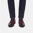 The Bordeaux Royale Crocodile Embossed Leather Oxford Shoes for Men with Deep Burgundy Gloss Finish, Sleek Black Accents and Refined Luxury Formal Styling