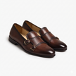 Mantova leather double monk strap shoes for men