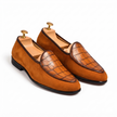 Armano cognac suede loafers for men