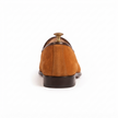 The Armano Handcrafted Cognac Suede & Croc-Embossed Leather Penny Loafers for Men