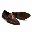 Lucerno dark brown leather loafers for men