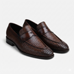 Ravello dark brown leather loafers for men
