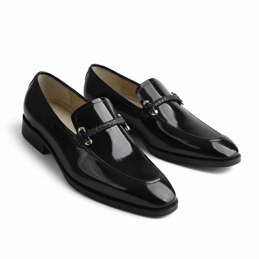Blackstone Royale patent leather loafers for men
