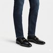 The Windsor Royale Gloss Leather Loafers with Signature Gold Bar Hardware and Sleek Contemporary Silhouette for Men