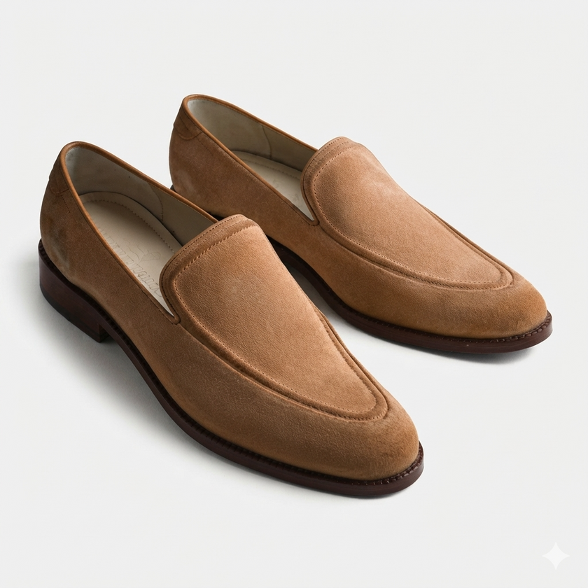 Florence Heritage brown suede loafers for men