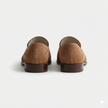 The Florence Heritage Suede Loafers in Warm Camel Brown with Elegant Apron Stitching and a Refined Italian Inspired Silhouette for Men