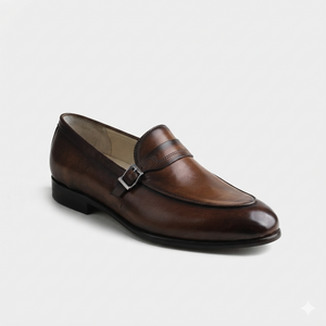 Milano brown leather loafers for men