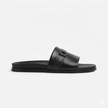 The Milano Noir Handcrafted Black Leather Crocodile-Embossed Strap Sandals for Men