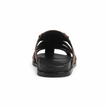 The Torino Cognac Handcrafted Brown Leather Woven Fisherman Sandals for Men