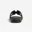 The Firenze Cognac Handcrafted Brown Leather Cutout Slide Sandals for Men