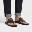 The Siena Espresso Handcrafted Dark Brown Leather Toe-Loop Sandals for Men