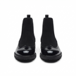The Cammello Brogue Chelsea Boot for Men Black Suede Polished Toe Chunky Lug Sole