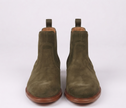 The Cammello Handcrafted Olive Suede Chelsea Boot for Men
