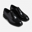 The Como Brogue Handcrafted Black Patent Cap Toe Brogue Leather Derby Lace ups for Men