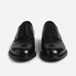 The Como Brogue Handcrafted Black Patent Cap Toe Brogue Leather Derby Lace ups for Men