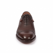 The Rafael Handcrafted Dark Brown Textured Leather Cap Toe Oxford Shoes for Men