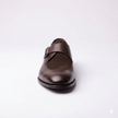 The Arco Handcrafted Dark Brown Buckle Detail Leather Monk Strap for Men