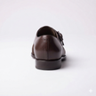 The Arco Handcrafted Dark Brown Buckle Detail Leather Monk Strap for Men