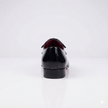 The Como Handcrafted Patent Leather Black Glossy Lace Up Pointed Toe Oxford Shoes for Men