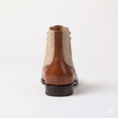 The Monaco Heritage Tan & Beige Leather Brogue Ankle Boots for Men