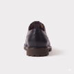 The Lucca Handcrafted Leather Black Lug Sole Derby Shoes for Men