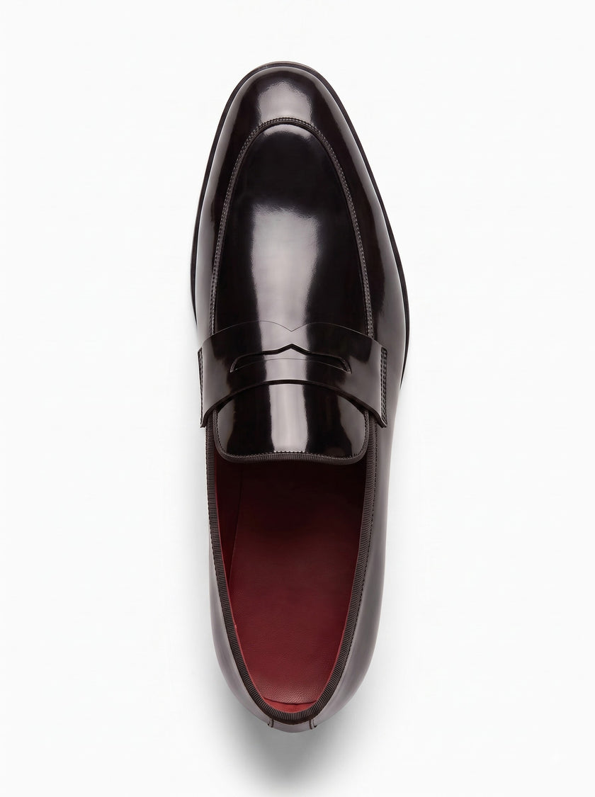 The Sabbia Handcrafted Patent Leather Penny Loafer for Men