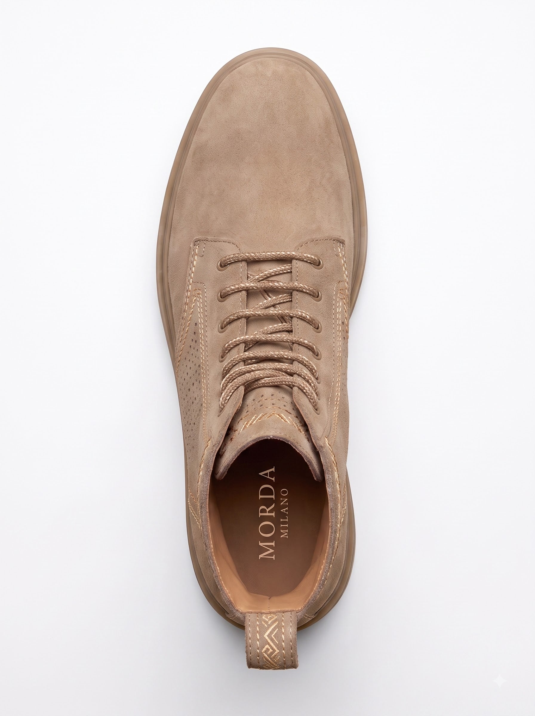 The Aosta Tortora Suede Combat Boot