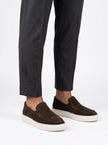 The Portofino Cioccolato Suede Slip-On
