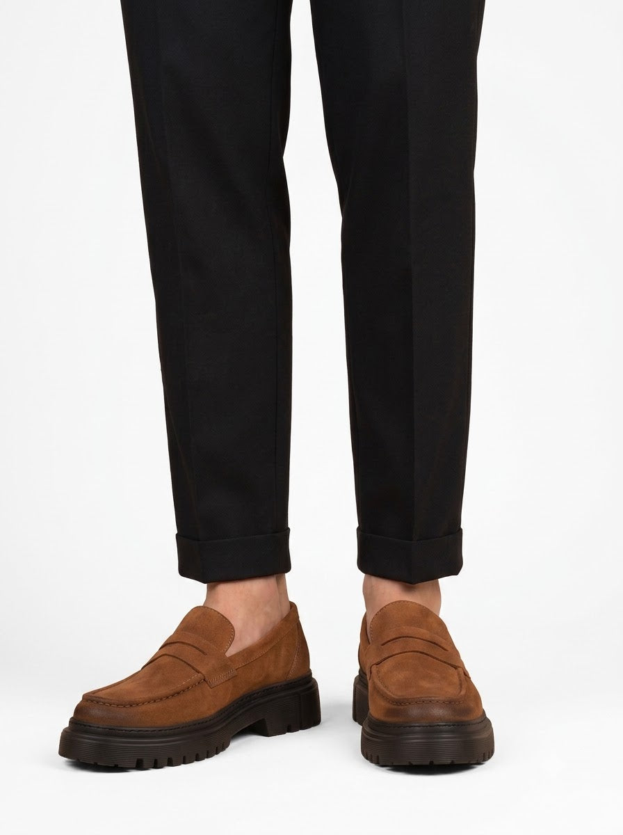 The Amalfi Nocciola Suede Chunky Loafer