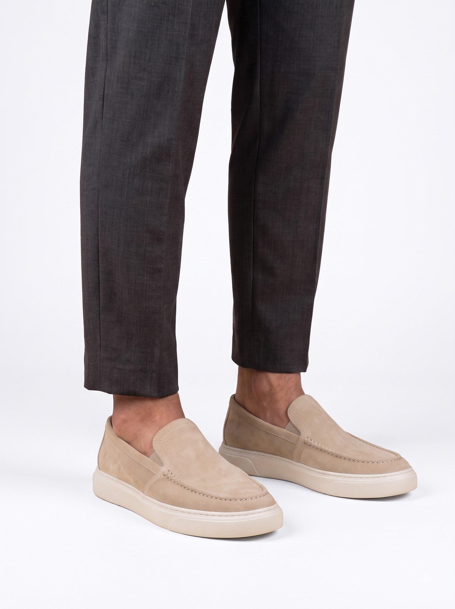 The Portofino Cioccolato Suede Slip-On