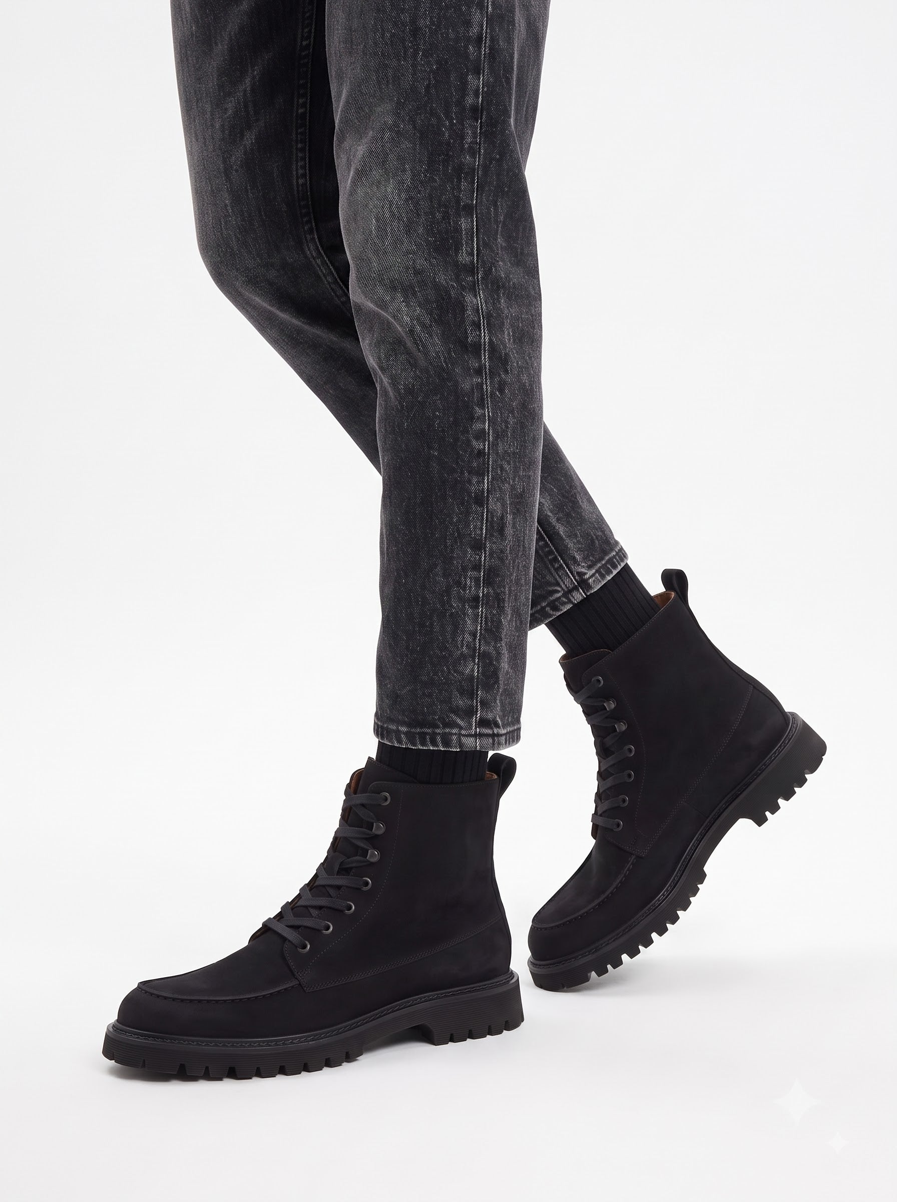 The Dolomite Nero Moc-Toe Boot