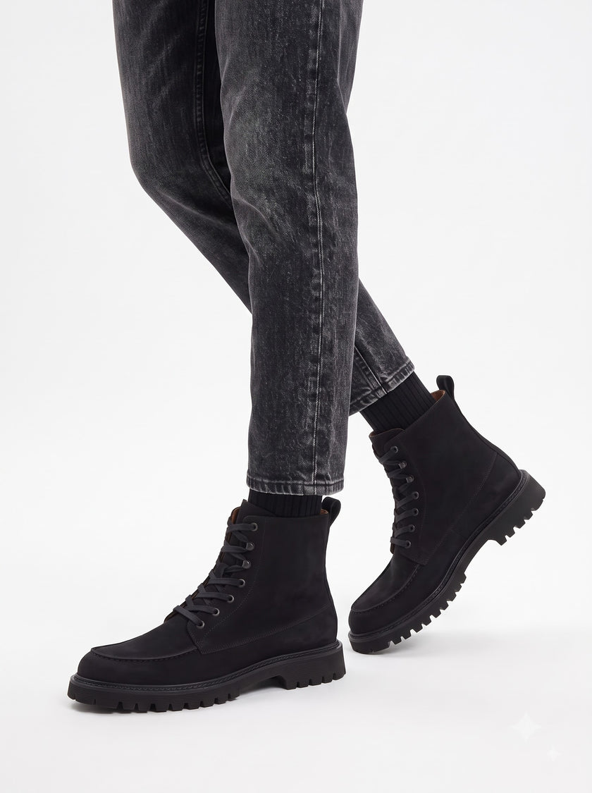 The Dolomite Nero Moc-Toe Boot