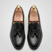 The Rimini Loafers - Handcrafted Black Burnished Leather Loafers for Men