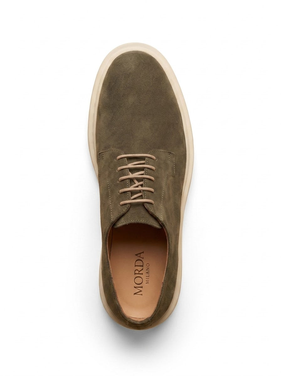 The Umbria Oliva Suede Derby