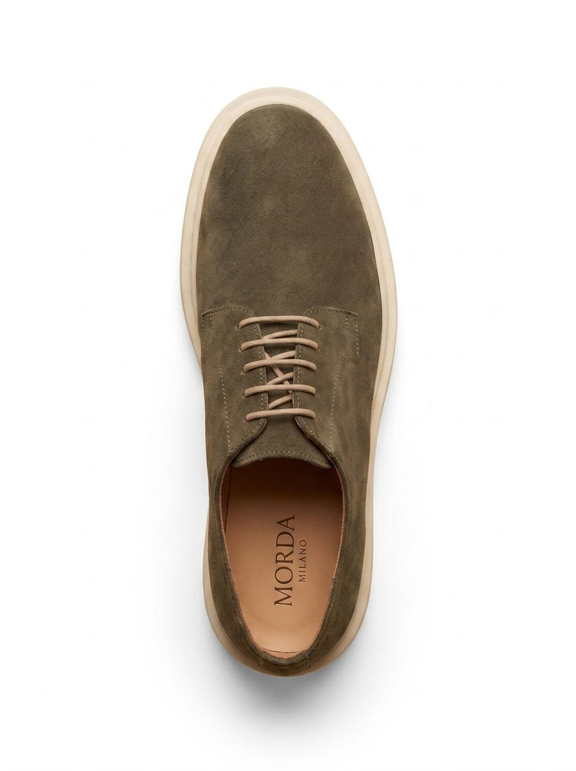 The Umbria Oliva Suede Derby