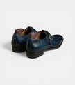 The Foggia Single Monk Straps - Handcrafted Deep Blue Leather Single Monk Straps for men