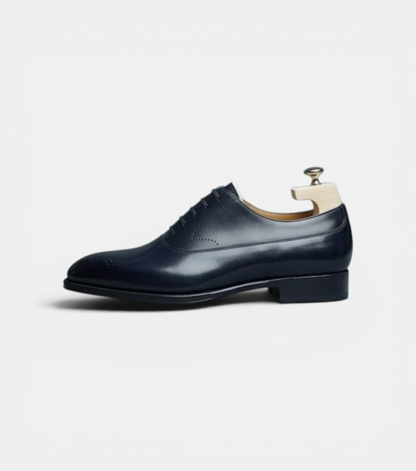 The Siena Oxfords Lace ups - Handcrafted Blue Leather Wingtip Oxfords for Men