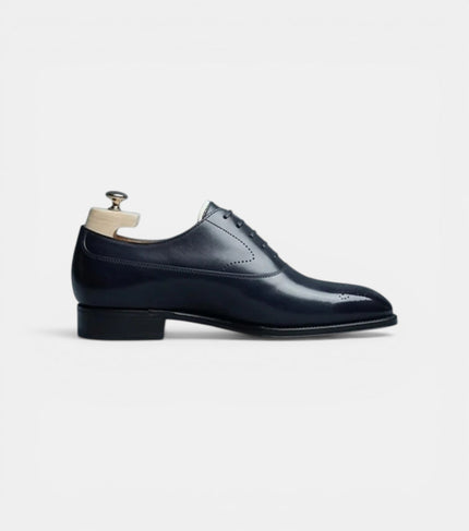 The Siena Oxfords Lace ups - Handcrafted Blue Leather Wingtip Oxfords for Men